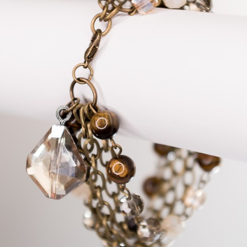 Multi-strand Bracelet with Stone Beading